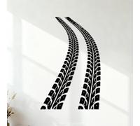 Fine Carving Decals Tire Tracks Tire Tracks 42x64.4cm Window Decals Black
