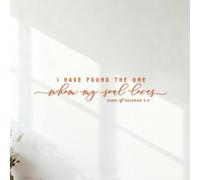 Fine Carving Decals Wedding Romance Bible Verses Christian Bedroom Couples I Have Found The Love of My Soul 31.2x161.7cm Waterproof Orange