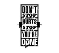 Fine Carving Stickers do not Stop When it Hurts You are Done 34x61.6cm Self Adhesive Black