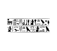 Fine Carving Stickers Egyptian Pyramids Hieroglyphs Ancient Egypt 25x75.3cm Multi Color Selection Black