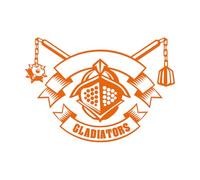 Fine Carving Stickers Gladiators Ancient Warriors Helmet Weapons 32x45.8cm Multiple Size Options Orange