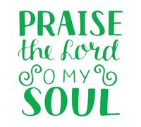Fine Carving Stickers Hand Lettering Christian Quotes Sing 42x42.5cm Can Modify and add Information Green