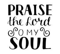 Fine Carving Stickers Hand Lettering Christian Quotes Sing 54.6x55.3cm It Won't Fall Off Black