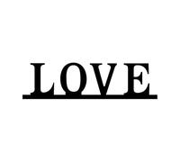 Fine Carving Stickers Hand Lettering Love Love Heart Relationship Topper Phrase 22x81.2cm Self Adhesive Black
