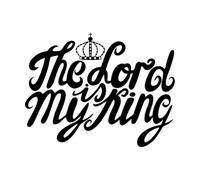 Fine Carving Stickers Hand Lettering The Lord is King Made Near 40x52.4cm Multi Color Selection Black