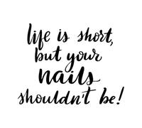 Fine Carving Stickers Life is Short but Your Nails Shouldn't be a Beauty Treatment 40x52.5cm Removable Without Leaving Glue Black