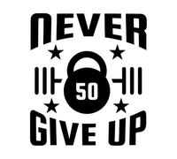 Fine Carving Stickers Never give up 42x47.7cm Multi Color Selection Black