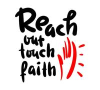 Fine Carving Stickers Reach Out Touch Faith 72x77.3cm It Won't Fall Off Black