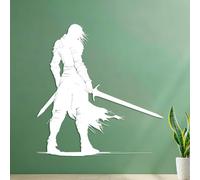 Fine Carving Stickers Silhouette elf or Elves Mythical Race from Game Warrior Hold Sword only 54.6x56.3cm Tattoo Culture White