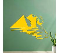 Fine Carving Stickers Sphinx Egypt Pyramids 35x54cm Do not Damage the wall Surface Yellow