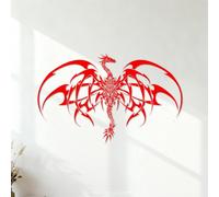 Fine Carving Stickers Tribal Monsters Dragon Baby Magic Animals Anime Comics 54.6x87.2cm Tattoo Culture Red