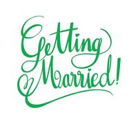Fine Carving Stickers Word Expressions for Getting Married 68x76.1cm Personalized Customization Green