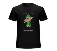 FINE CLOTHES Mountain Dew T-Shirt Graphic Printed Top Tee for Men Black XL
