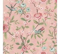 Fine DÃ©cor Eleanor Floral Wallpaper in Pink Fine DÃ©cor Pink