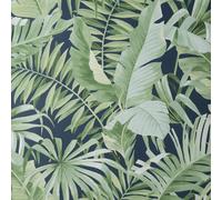 Fine DÃ©cor Maui Leaf Wallpaper in Navy Fine DÃ©cor Navy