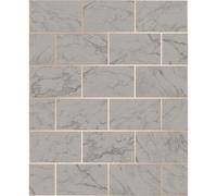 Crown Vinyl Wallpaper M1511 Metro Brick Marble, 3D Effect Brick Tile, Rose Gold Metallic, Charcoal