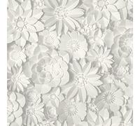 Fine Décor 3D Floral White, One Size