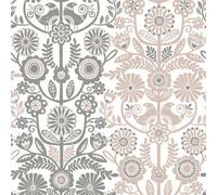 Fine Décor A Street Prints Lovebirds Pink Grey Wallpaper Floral Flowers Paste The Wall