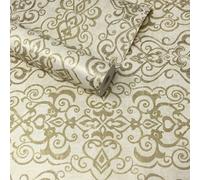 Fine Décor Alhambra Sultan Stripe Natural Floral Damask Wallpaper