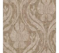 Fine Décor - Beige and Bronze Floral Damask Textured Feature Wallpaper - FD2003