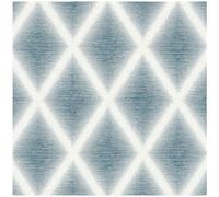 Fine Décor Blue Geometric Trellis Wallpaper Paste The Wall Feature Wall Diamond Lattice