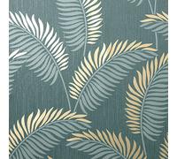 Fine Decor Cascade Leaf Emerald/Gold