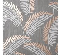 Fine Décor Cascade Leaf Wallpaper in Mid Grey Fine Décor Mid Grey