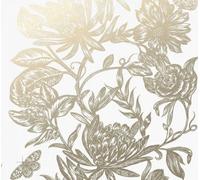 Fine Décor Crown Luxury Mayfair Keaw Floral Metallic Wallpaper Gold / Cream - M1474