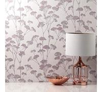 Fine Decor Crown Tulsa Sprig Blush Pink Wallpaper 53cm x 10.05m
