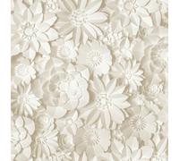 Fine Decor Dimensions Floral 3D Effect Design Decorative Wallcovering for Feature Walls, Living Rooms, Nursery, Kids Bedrooms Wallpaper Natural Tones (FD43604)