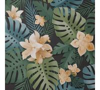Fine Décor Dimensions Tropical Wallpaper Green / Mustard Fine Decor Fd4231