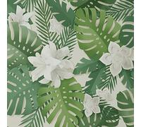 Fine Decor Dimensions Tropical Wallpaper Green/White FD42830-3D