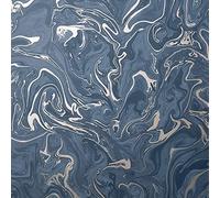 Fine Decor Distinctive Marble Navy Blue