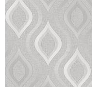 Fine Décor FD41968 Quartz Geo Wallpaper, Silver