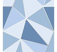 Fine Décor FD41992 UK Apex Geo Sidewall Wallpaper, Blue