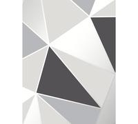 Elegant Apex Geo Sidewall Black Silver Wallpaper Wall Decoration 0.52M X 10.05M