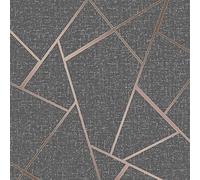 Fine Décor FD42283 Quartz Fractal Wallpaper, Copper