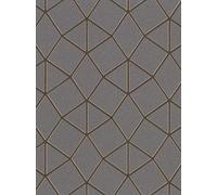 Fine Décor FD42490 Rose Gold Platinum Geo Trellis
