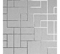 Fine Décor FD42491 Silver Platinum Square Geo