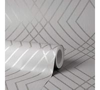 Fine Décor FD42603 Shard Trellis Stone/Silver