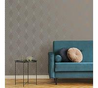 Fine Décor FD42604 Shard Trellis Grey/Rose