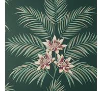 Fine Decor FD43279 UK Bali Tropical Floral Emerald, Green