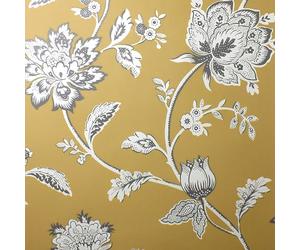 Fine Decor FD43450 Juliette Floral Wallpaper, Ochre