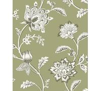Fine Decor FD43454 Juliette Floral Wallpaper, Sage