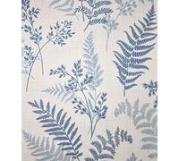 Fine Décor Fd43767 Fern Luxury Textured Vinyl Wallpaper, Blue