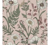 Fine Decor FD43883 Wild Meadow Wallpaper, Blush