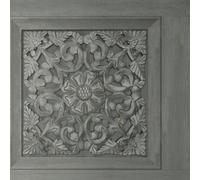Fine Décor Fine Decor Carved Wood Panel Dark Grey Floral Contemporary Feature Wall Wallpaper Fd43274