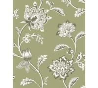 Fine Décor Fine Decor Fd43454 Juliette Floral Wallpaper, Sage