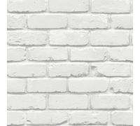 Fine Décor Fine Decor Fd43600 Painted Brick Wallpaper, White