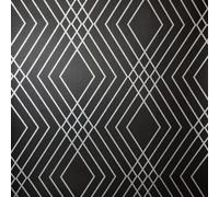 Fine Décor Fine Decor Fd43614 Shard Trellis Charcoal/silver Metallic Wallpaper